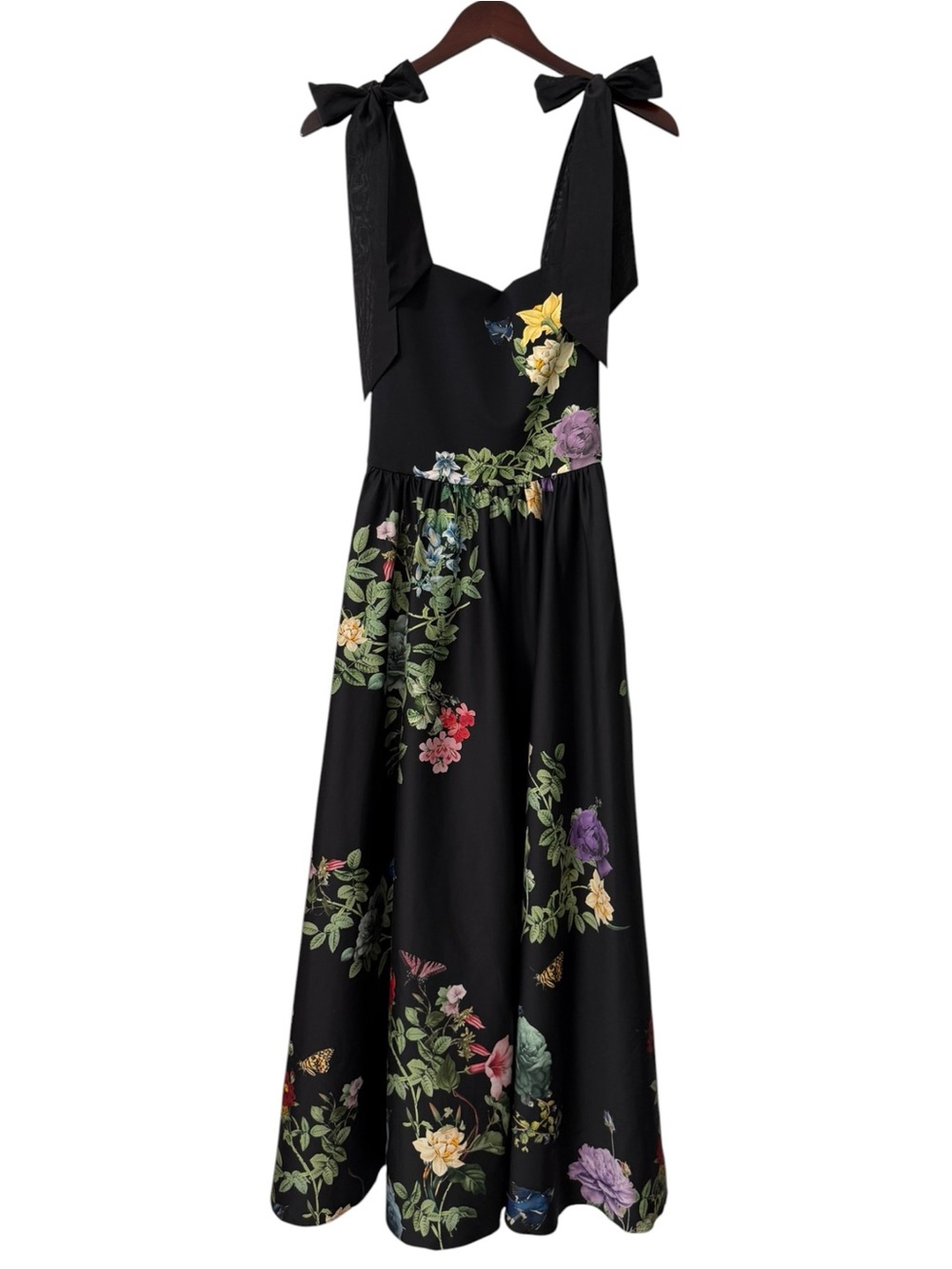 NWT Alice + Olivia Oriana Drop Waist Venus Floral Dress Size 2 - Picture 8 of 12